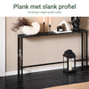 Pre-order SoBuy FSB19-SCH Console Halmeubel – Zwart Marmer Effect Blad & Metalen Poten – Industriële Moderne Stijl voor Woonkamer, Kantoor, Slaapkamer – 120x20x65cm