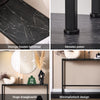 Pre-order SoBuy FSB19-SCH Console Halmeubel – Zwart Marmer Effect Blad & Metalen Poten – Industriële Moderne Stijl voor Woonkamer, Kantoor, Slaapkamer – 120x20x65cm
