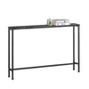 SoBuy FSB19-XL-SCH Smalle Console Tafel – Zwarte Marmerlook & Metalen Frame – Industriële Ingangstafel voor Hal, Woonkamer of Kantoor – 120x20x80cm