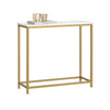 SoBuy FSB29-G Consoletafel met Gouden Metalen Frame Hal Tafel Decoratieve Tafel