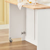 SoBuy FSB36-WN dressoir met schuifdeuren keukeneiland met uitbreidbaar werkblad keukenkast highboard commode kast wit