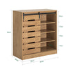 SoBuy FSB65-N Dressoir, schoenenkast met schuifdeur, commode, kast, keukenkast, halkast, lowboard, buffet