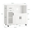 SoBuy FSB78-W Magnetronkast | Magnetronrek | Ovenkast | Dressoir | Keukenrek Keukenkast met 1 Lade, 1 Compartiment, 3 Deuren