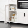 SoBuy FSB78-W Magnetronkast | Magnetronrek | Ovenkast | Dressoir | Keukenrek Keukenkast met 1 Lade, 1 Compartiment, 3 Deuren