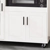SoBuy FSB78-W Magnetronkast | Magnetronrek | Ovenkast | Dressoir | Keukenrek Keukenkast met 1 Lade, 1 Compartiment, 3 Deuren