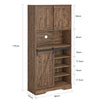SoBuy FSB83-N Keukenkast, Dressoirkast, Buffetkast, Gangkast, Hoge kast, Commode, Opbergkast met 3 Schuifdeuren en 1 Plank