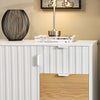 SoBuy FSB91-WN Keukenkast sideboard kast buffet opbergkast commode wit-natuur BHT ca. 75x76x35cm