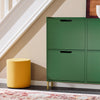 SoBuy FSR100-SY Smalle Schoenenkast 19 cm Diep – 4 Kanteldeuren, 12-20 Paar, Groen