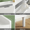 SoBuy FSR100-W Schoenenkast 4 Kleppen, 12-20 Paar, 60kg, Ultra-Smal 19cm, Anti-Kanteling, Modulair – Wit, 100x19x91cm