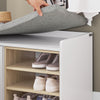 SoBuy FSR109-WN schoenenbank kistbank zitbank met opbergruimte schoenenrek garderobebank gangbank bedbank schoenenkist zitcommode