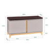 SoBuy FSR117-KA Schoenenbank, opbergbank, schoenenkast met gevoerde zitting en 2 deuren, voor hal, entree, slaapkamer, L 90 x D 34 x H 47 cm