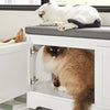 SoBuy FSR136-W Kattenhuis, Katten Bench, Kattenbak Kast, kattenbakkast, Schoenenbank, Schoenenrek, Schoenenkruk