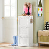 SoBuy FSR144-WN Schoenenkast met 3 Kleppen Schoenenrek Gangkast, Opbergkast voor Schoenen, Schoenenkist Schoenenrek