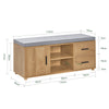 SoBuy FSR148-N Schoenenbank Schoenenkast Schoenenrek Entree Lage Kast met 2 Planken, 1 Deur en 2 Lades