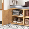 SoBuy FSR148-N Schoenenbank Schoenenkast Schoenenrek Entree Lage Kast met 2 Planken, 1 Deur en 2 Lades