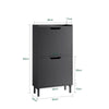 SoBuy FSR151-SCH Schoenenkast met 2 Kleppen, Schoenencommode, Schoenenrek, Schoenenkist, Gangkast, Opbergkast voor Schoenen