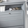SoBuy FSR152-HG Schoenenkast met 2 Kleppen – Smalle Opbergkast voor Schoenen, Halmeubel, 80 x 25 x 108 cm, Grijs