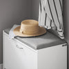 Pre-order SoBuy FSR16-HG Schoenenbank Hal Meubel Schoenenkast – Compact met Klep, Comfortabel Kussen en Geïntegreerde Opbergruimte – voor Gang of Dressing, 60x30x46cm, Wit+Grijs
