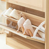 SoBuy Set FSR163-N + FSR160-N – Bamboe Schoenenmeubel Set in Natuurkleur, Schoenenbank met Kussen + Schoenenkast met 2 Kleppen, 2-delige Haloplossing