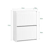 SoBuy FSR165-K-W Schoenenkast met 2 Flappen, Schoenencommode,Schoenenkist, Gangkast, Opbergkast