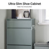 SoBuy FSR165-HG Schoenenkast met 1 Lade en 2 Kleppen – Grijs, 61x26x100cm