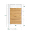 SoBuy FSR174-WN Schoenenkast met 2 kleppen schoenenrek schoenenkast smal schoenenrek met 4 legplanken schoenenkast