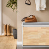 SoBuy FSR179-K-WN Schoenenkast met klep Schoenbank met zitkussen Schoencommode Zitbank