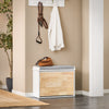 SoBuy FSR179-K-WN Schoenenkast met klep Schoenbank met zitkussen Schoencommode Zitbank