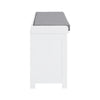 SoBuy FSR184-W Schoenenkast zitcommode zitbank met zitkussen schoenenbank met 2 kleppen