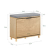 SoBuy FSR199-N Schoenenbank, schoenenbank, entree, opbergbank, schoenen met deksel, verborgen opslag en comfortabel kussen, entreemeubel, schoenen, hal, hout, 60 x 24 x 50 cm