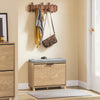 SoBuy FSR199-N Schoenenbank, schoenenbank, entree, opbergbank, schoenen met deksel, verborgen opslag en comfortabel kussen, entreemeubel, schoenen, hal, hout, 60 x 24 x 50 cm