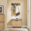 SoBuy FSR199-N Schoenenbank, schoenenbank, entree, opbergbank, schoenen met deksel, verborgen opslag en comfortabel kussen, entreemeubel, schoenen, hal, hout, 60 x 24 x 50 cm