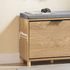 SoBuy FSR199-N Schoenenbank, schoenenbank, entree, opbergbank, schoenen met deksel, verborgen opslag en comfortabel kussen, entreemeubel, schoenen, hal, hout, 60 x 24 x 50 cm