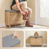 SoBuy FSR199-N Schoenenbank, schoenenbank, entree, opbergbank, schoenen met deksel, verborgen opslag en comfortabel kussen, entreemeubel, schoenen, hal, hout, 60 x 24 x 50 cm