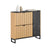 Pre-order SoBuy FSR203-N Smalle schoenenkast voor entree, schoenenkast met 2 kleppen en zijdeur, schoenenopslag, Scandinavisch design, compact, zwart, licht hout, 90 x 24 x 88 cm