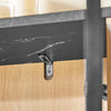 SoBuy FSR203-N Schoenenkast met 2 Kleppen & Zijvak, Smal 24cm voor Hal, 8 Paar, Combineerbaar – Zwart/Hout, 90x24x88cm
