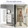 SoBuy FSR209-WN Smalle Schoenenkast voor Hal – Witte Schoenenkast met 3 Kleppen – Ruimte voor 9 Paar – Ideaal voor Kleine Ruimtes – MDF & Bamboe, 90×19×129,5 cm