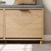 SoBuy FSR211-NSchoenenbank voor de ingang – schoenenkast met opbergruimte voor grote schoenen, opbergbank voor de ingang – kleine woningen, hal, hout 100 x 24 x 50 cm
