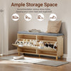 SoBuy FSR211-NSchoenenbank voor de ingang – schoenenkast met opbergruimte voor grote schoenen, opbergbank voor de ingang – kleine woningen, hal, hout 100 x 24 x 50 cm
