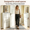 SoBuy FSR215-W Schoenenkast smal 18 cm, schoenenrek maat EU 47, schoenenkast voor ingangen, gangen en kleine woningen, perfect voor studio's en moderne huizen, 76 x 18 x 113 cm