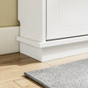 SoBuy FSR216-W Schoenenkast smal 18 cm, schoenenrek maat EU 47, schoenenkast voor ingangen, gangen en kleine woningen, perfect voor studio's en moderne huizen, 105 × 18 × 78 cm