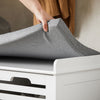 SoBuy FSR23-K-W Moderne Schoenenbank Schoenkist met zitkussen 2 manden Wit ca.
