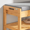 SoBuy FSR49-N Schoenenkast 2 Legplanken Bamboe