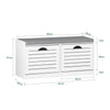Pre-order SoBuy FSR62-W Schoenenbank Schoenenrek Zitcommode Zitbank Zitkist Kipper