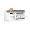 Pre-order SoBuy FSR62-W Schoenenbank Schoenenrek Zitcommode Zitbank Zitkist Kipper