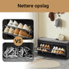 SoBuy FSR64-SCH Schoenenbank 2 Kleppen, 8 Paar, 150kg, FSC®, Afneembaar Kussen, MDF E1+Metaal, 15min Montage – Zwart, 104x24x51cm