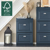 SoBuy FSR78-B Smalle Schoenenkast 24 cm Diep – 2 Kleppen, 8 Paar, FSC-hout, Blauw