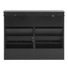 SoBuy FSR79-SCH Schoenenkast met 4 Kleppen, Schoenenrek, Schoenenkipper met 8 Planken, Schoenenmeubel, Schoenenopbergmeubel, Entree Meubel, Zwart, 105x82x24cm