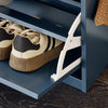 SoBuy FSR82-L-B Schoenenbank voor de Hal - Schoenenbank met Klapdeksel en Kussen - Opbergbank voor Schoenen voor Gang of Woonkamer - 75x24x51 cm, Draagvermogen 150 kg, Blauw