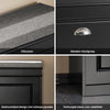 SoBuy FSR82-L-SCH Schoenenbank, Schoenenkast met Gevoerd Kussen en 1 Klep, Schoenenopberger, Opbergbank voor Woonkamer, Hal, Slaapkamer, L75xD24xH51 cm, Zwart
